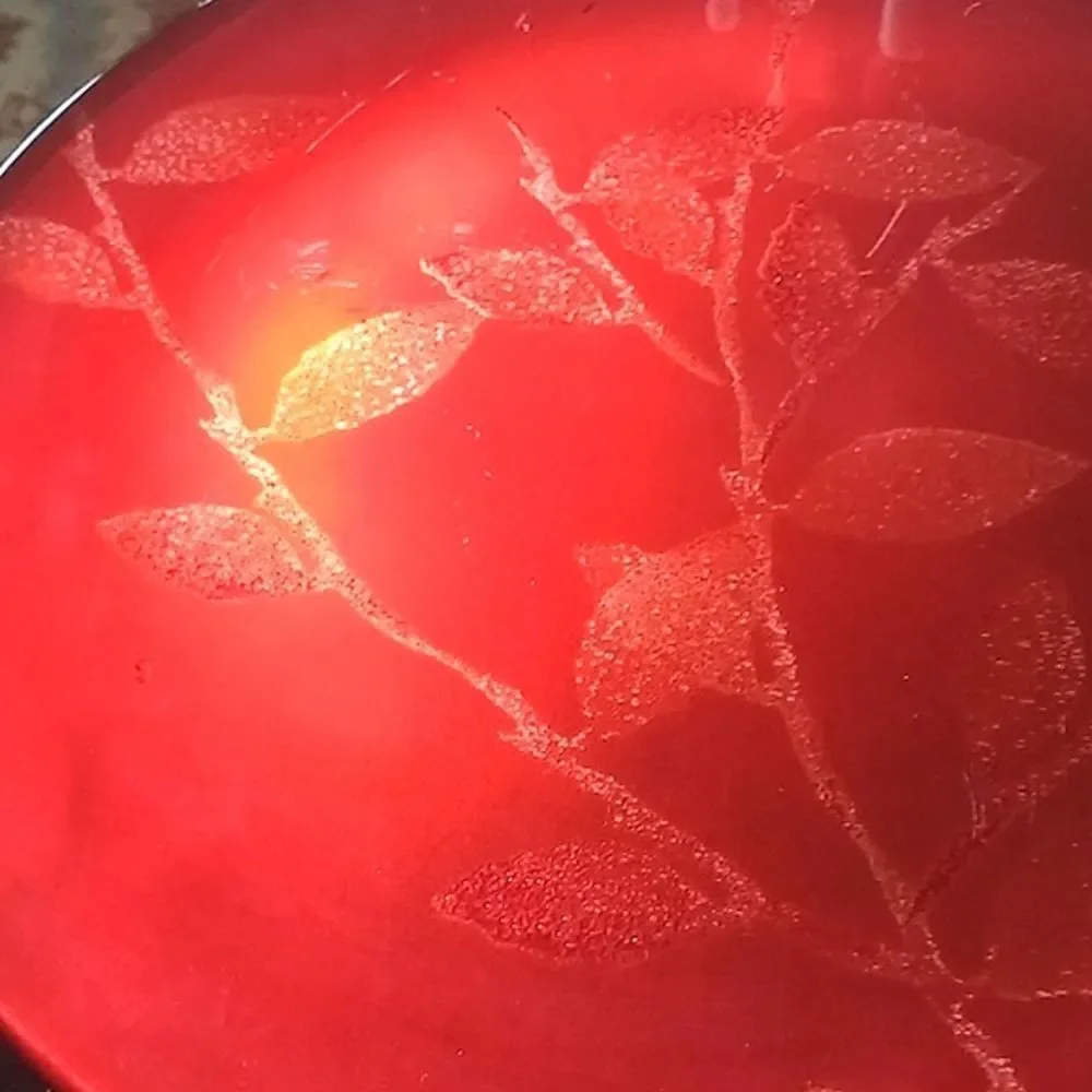 Crate&Barrel Vintage Festive Red Mercury Glass Platter 13